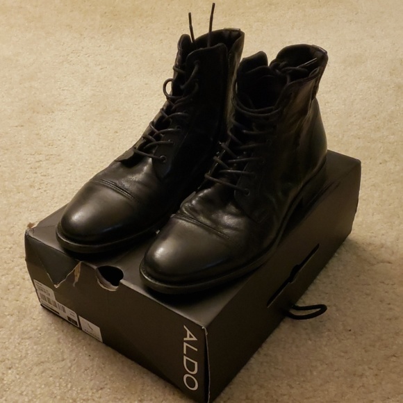 Aldo Other - Aldo Kaoreira black leather combat boots size 9.5
